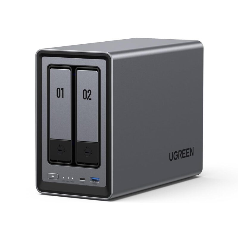 Ugreen NAS 2 Baias 8GB DDR5 2.5GbE HDMI 4K Armazenamento