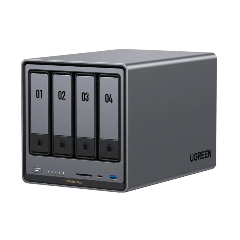 Ugreen NAS 4 Baias 8GB DDR5 SSD 10GbE HDMI 4K Armazenamento