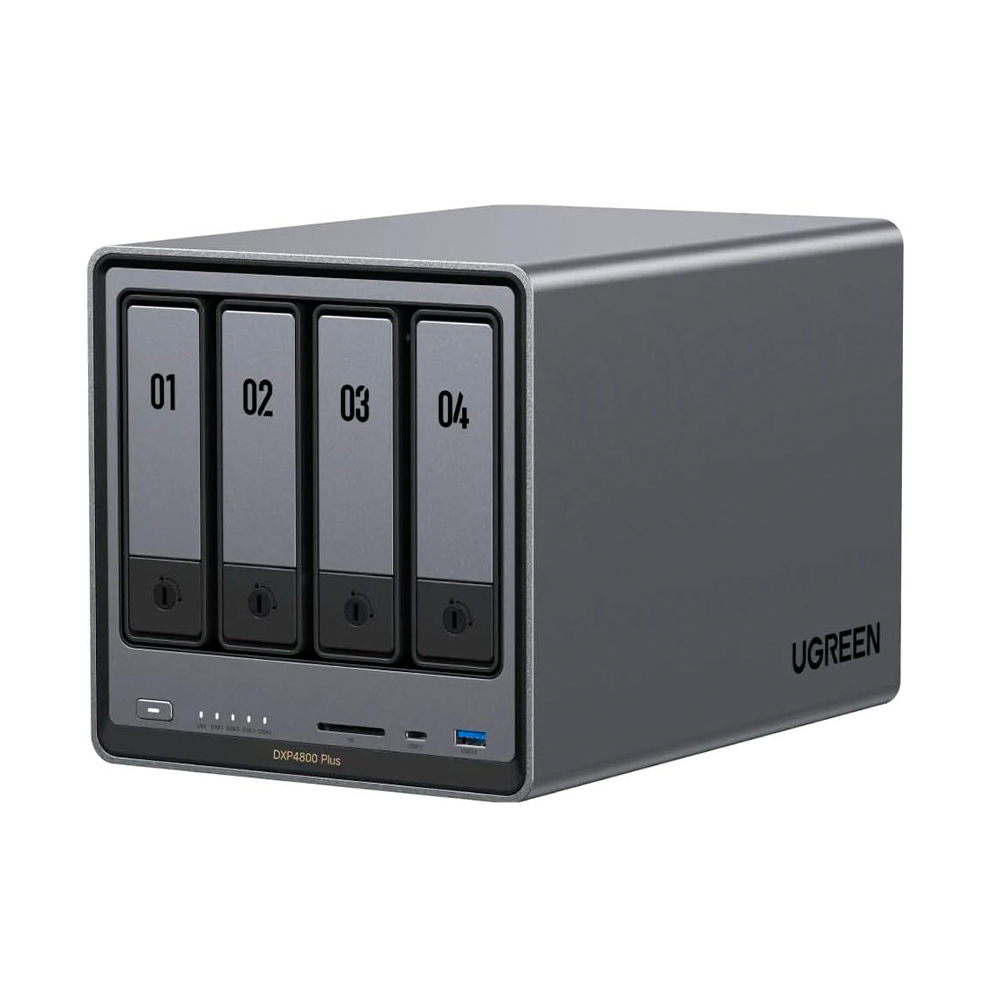 Ugreen NAS 4 Baias 8GB DDR5 SSD 10GbE HDMI 4K Armazenamento