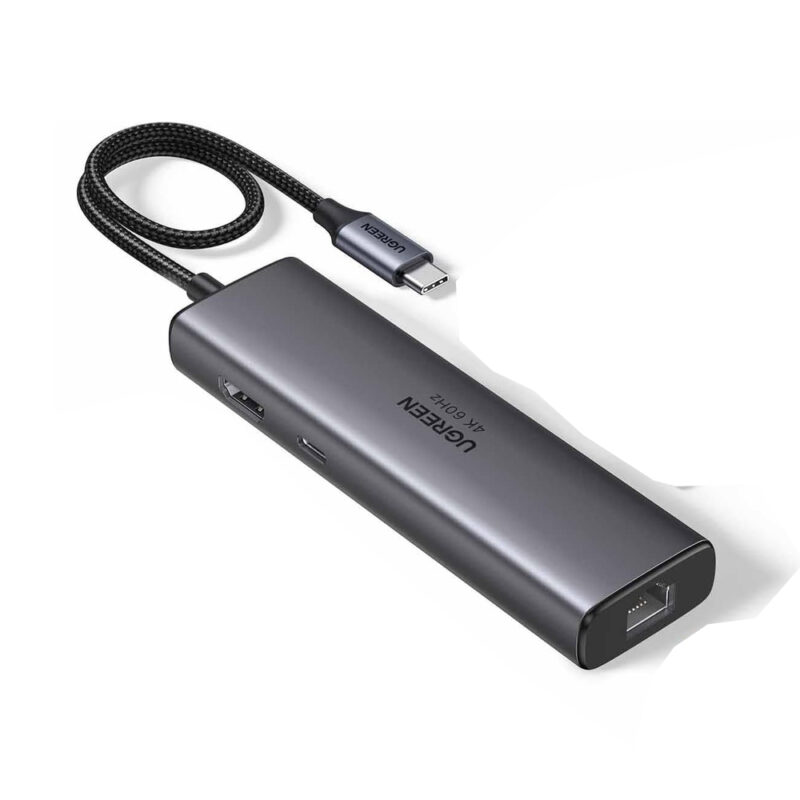 Hub Usb C Ugreen 4K 60Hz HDMI 2xUSB-A 1xUSB-C LAN 100W PD
