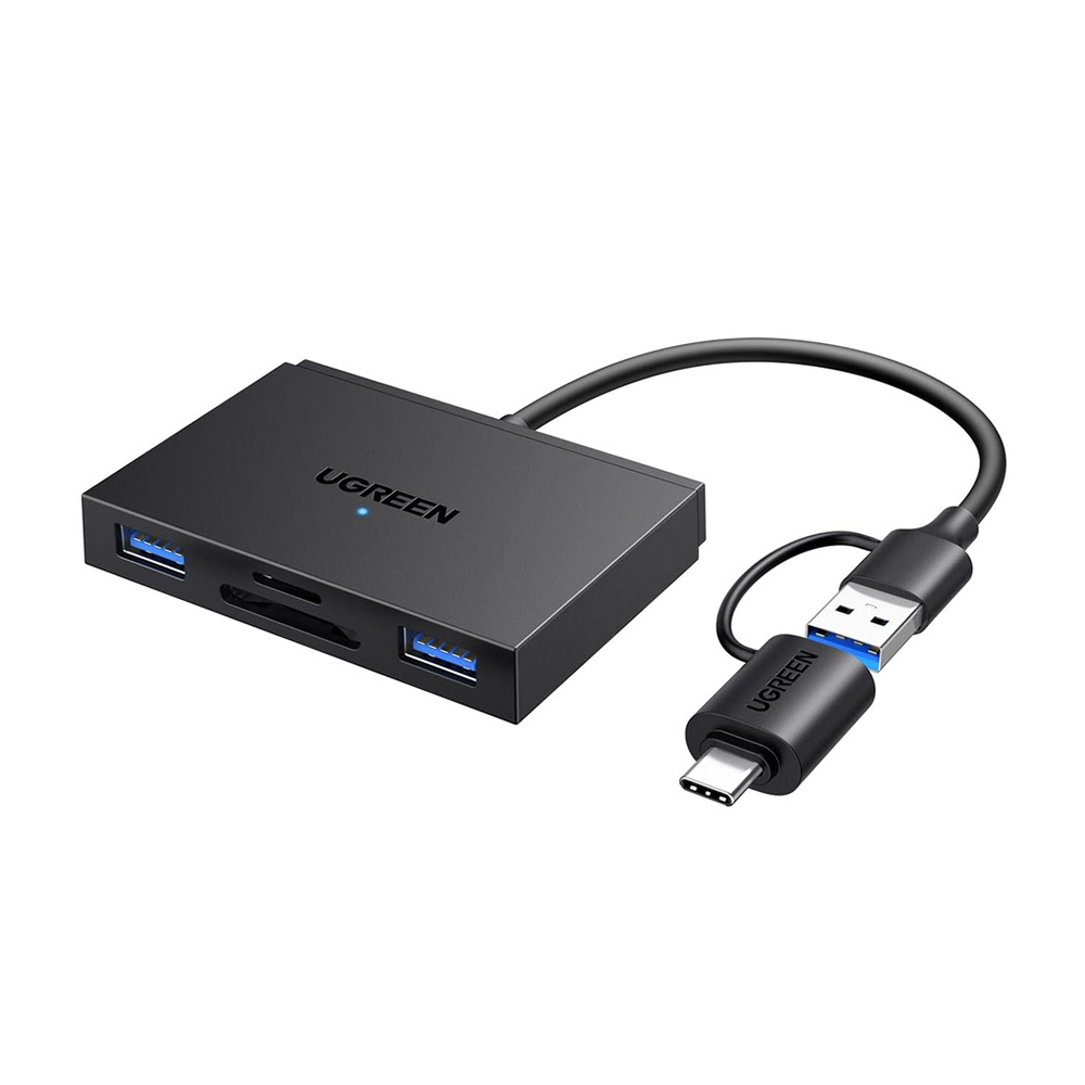 Leitor Cartão Ugreen SD TF USB-A/C 3.0 Hub Alta Velocidade