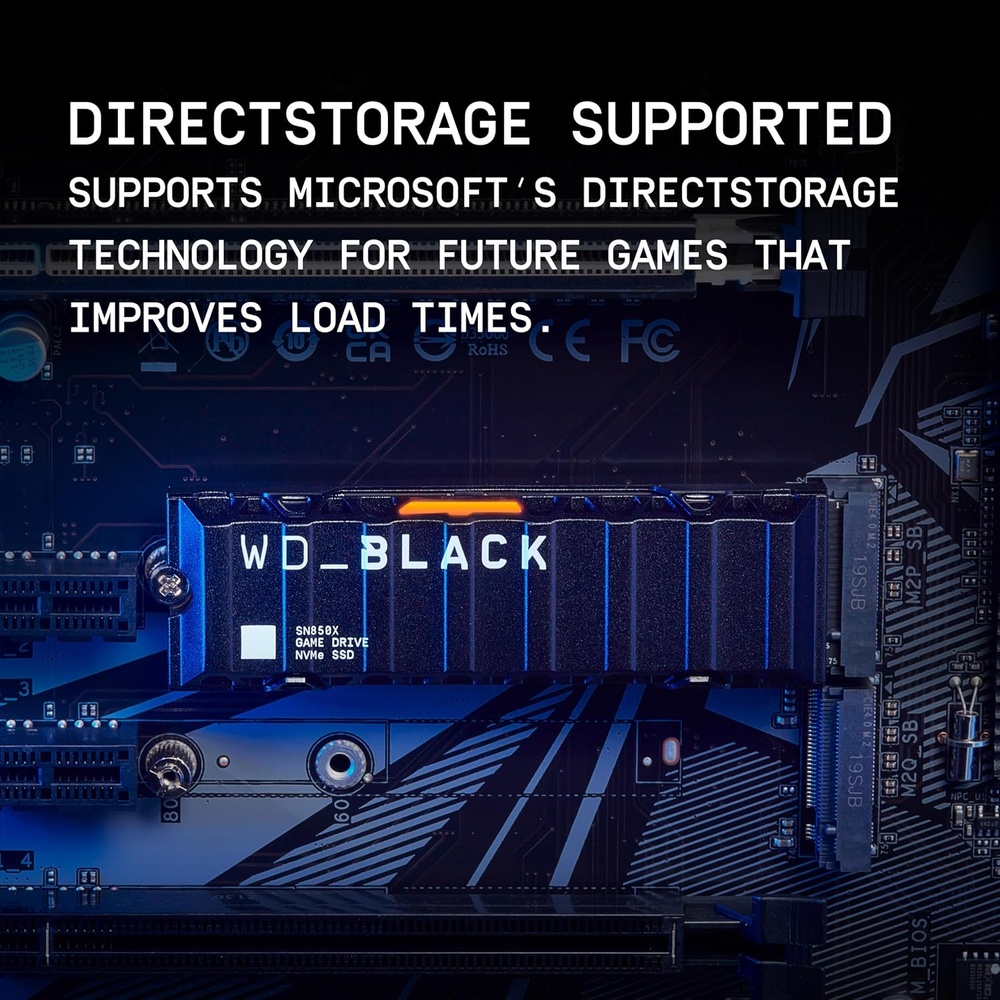 SSD WD Black SN850X 1TB M.2 NVMe Gamer Dissipador Rápido