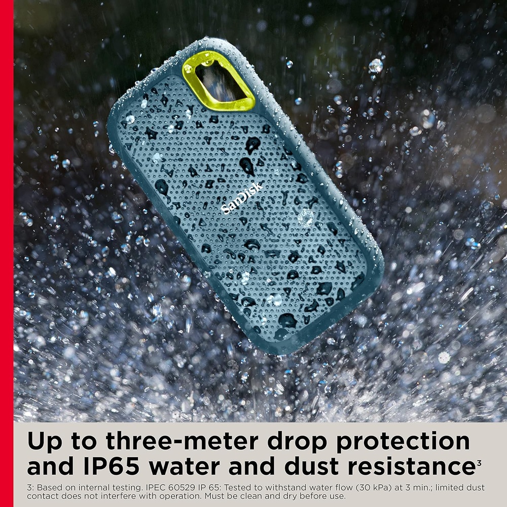 SSD Externo Portátil SanDisk Extreme 1TB USB-C USB 3.2 Gen 2