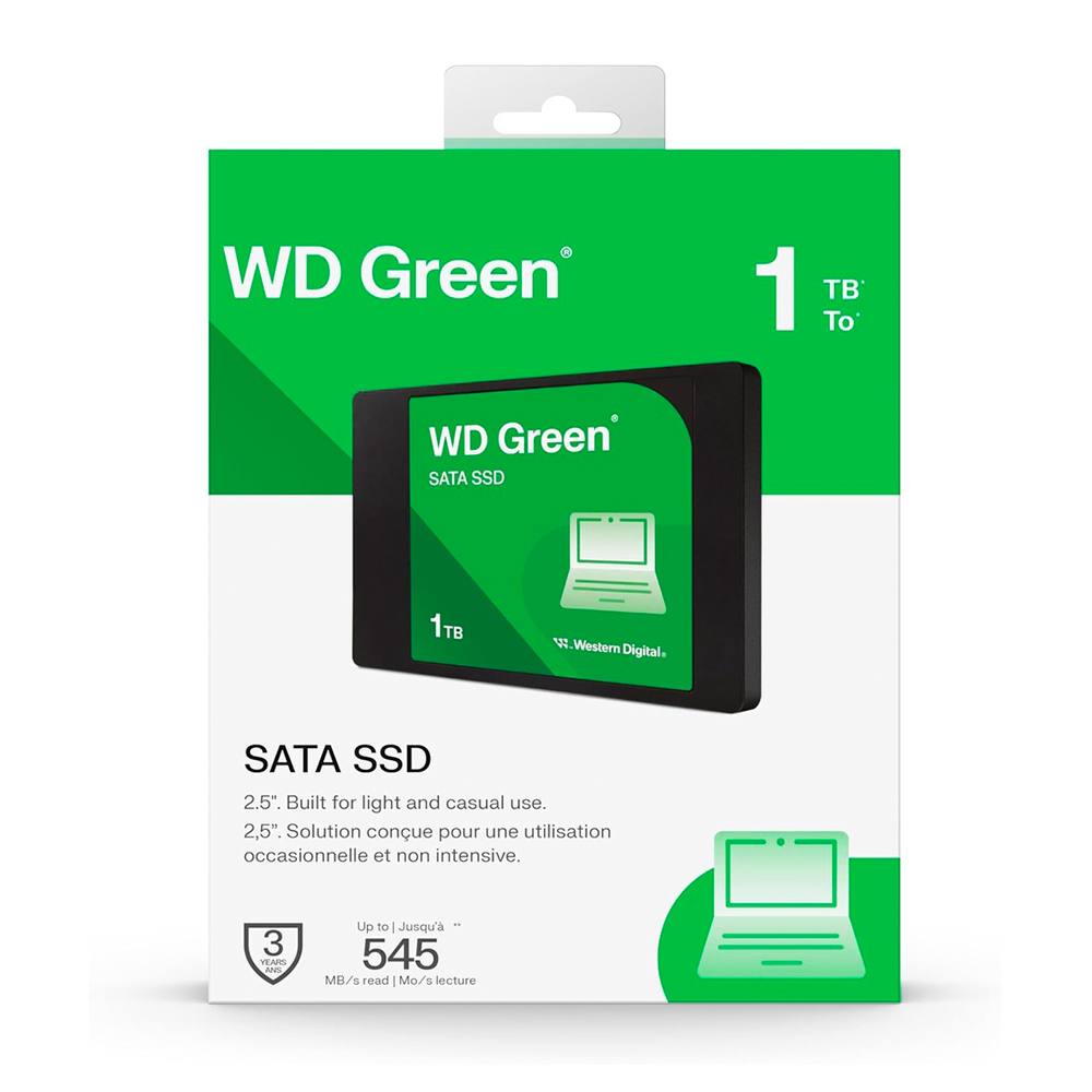 SSD WD Green 1TB SATA3 2.5 Velocidade 545Mbs pra PC Notebook