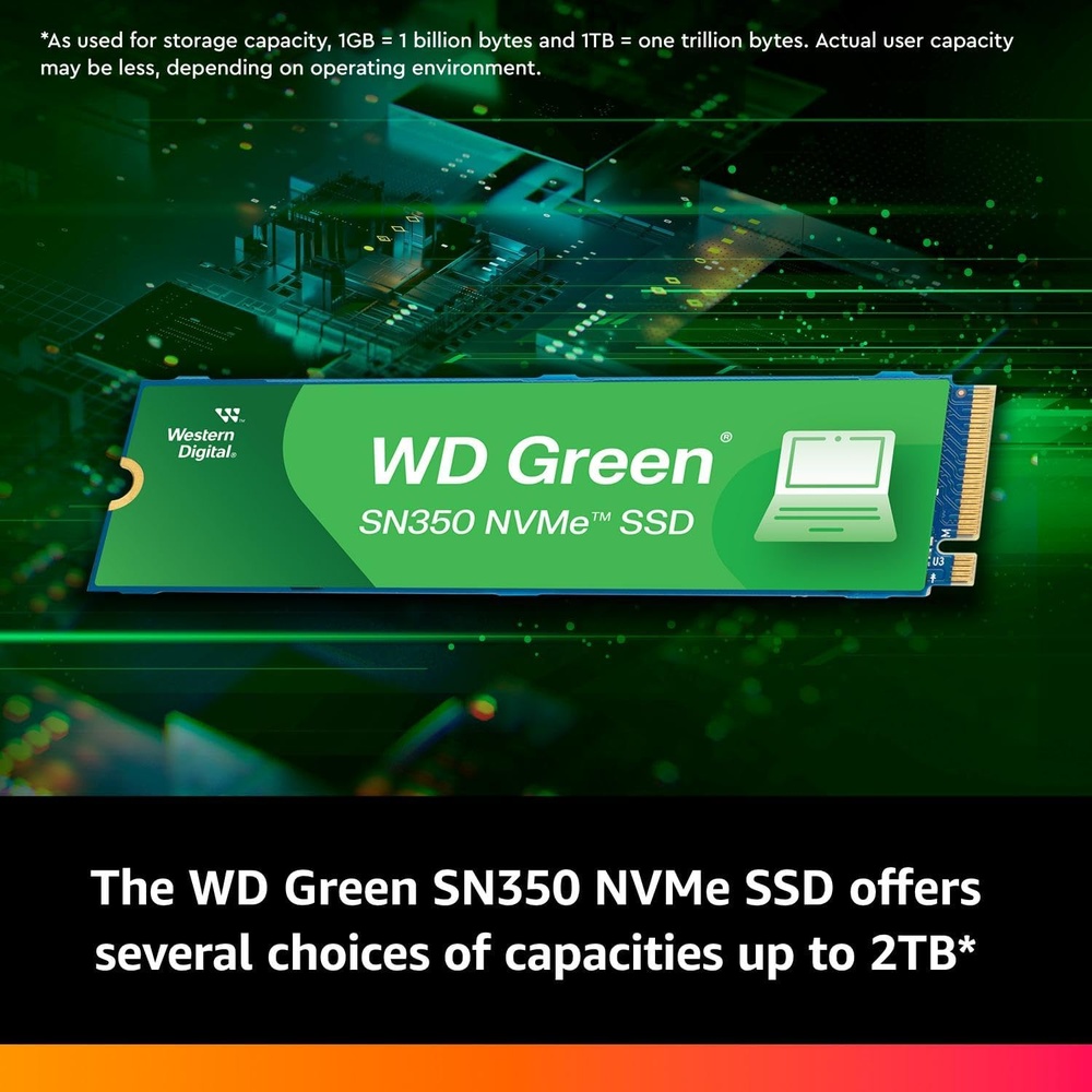 SSD WD Green 250GB M.2 NVMe PCIe Interno Para PC e Notebook