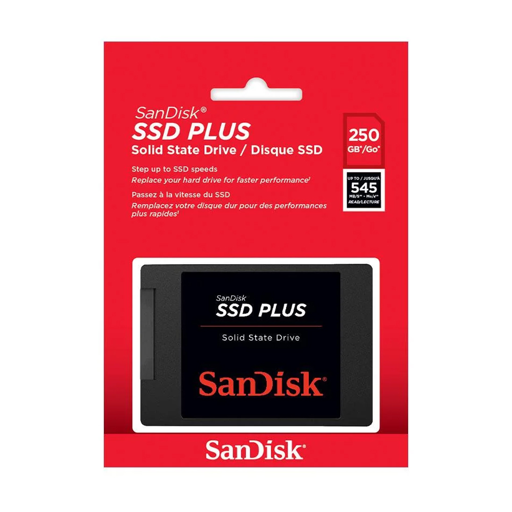 Disco Sólido Sandisk Ssd Plus 250gb Sata3 2.5 pol. 2400Mbs