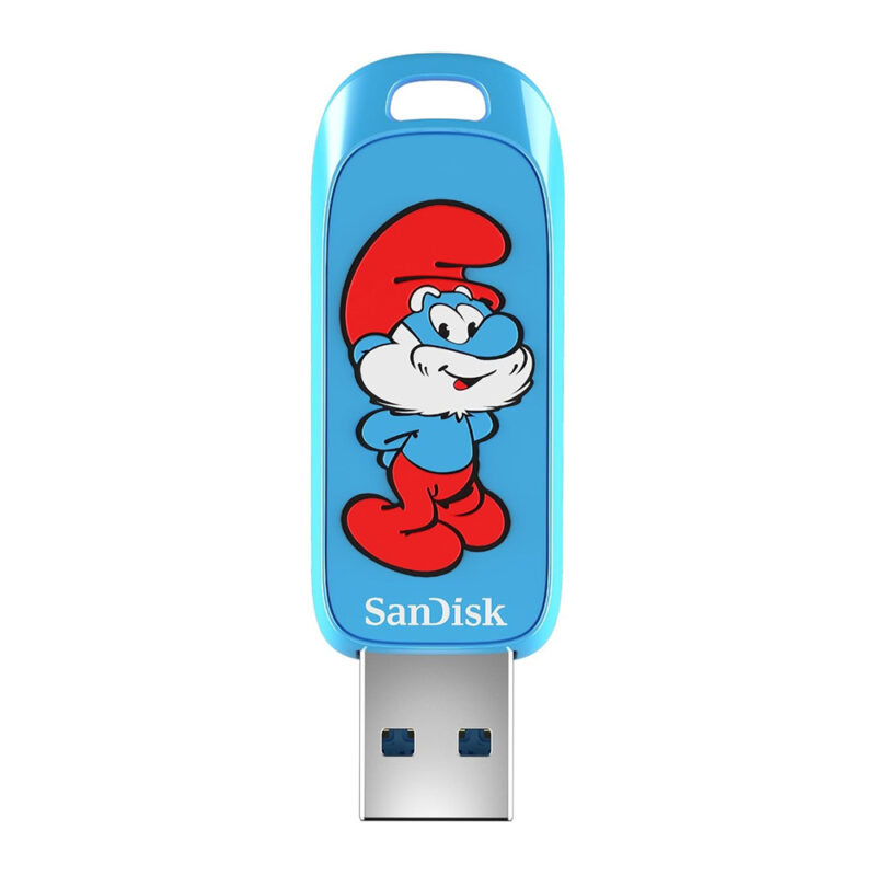 Pen Drive Sandisk Smurfs 128GB USB 3.2 Papa Smurf 130Mbs