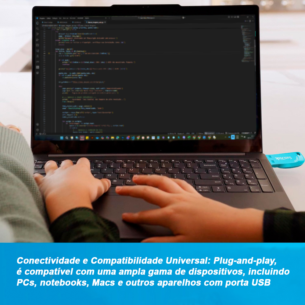 SanDisk Pendrive Ultra Shift 64GB USB 3.2 P/Fotos, Vídeos