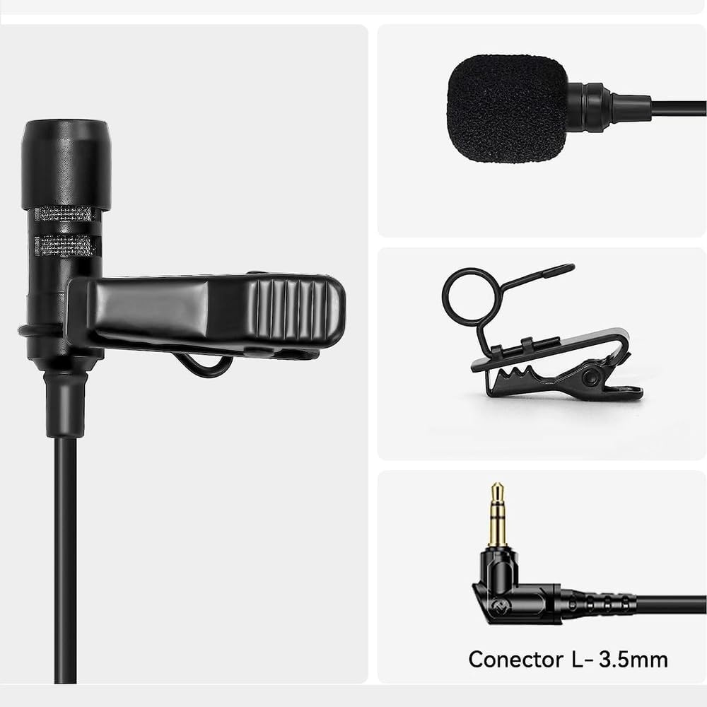 Microfone Lapela Hollyland Profissional pra Gravação e Áudio