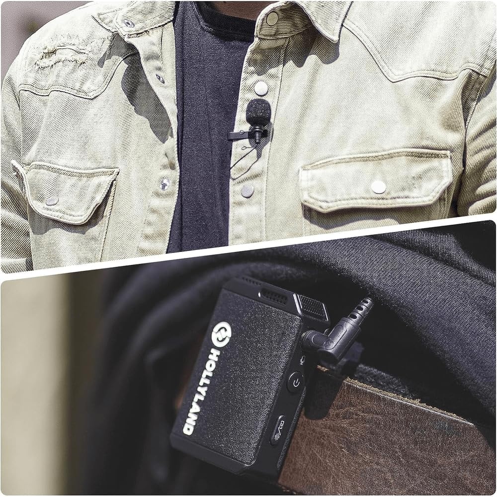 Microfone Lapela Hollyland Profissional pra Gravação e Áudio