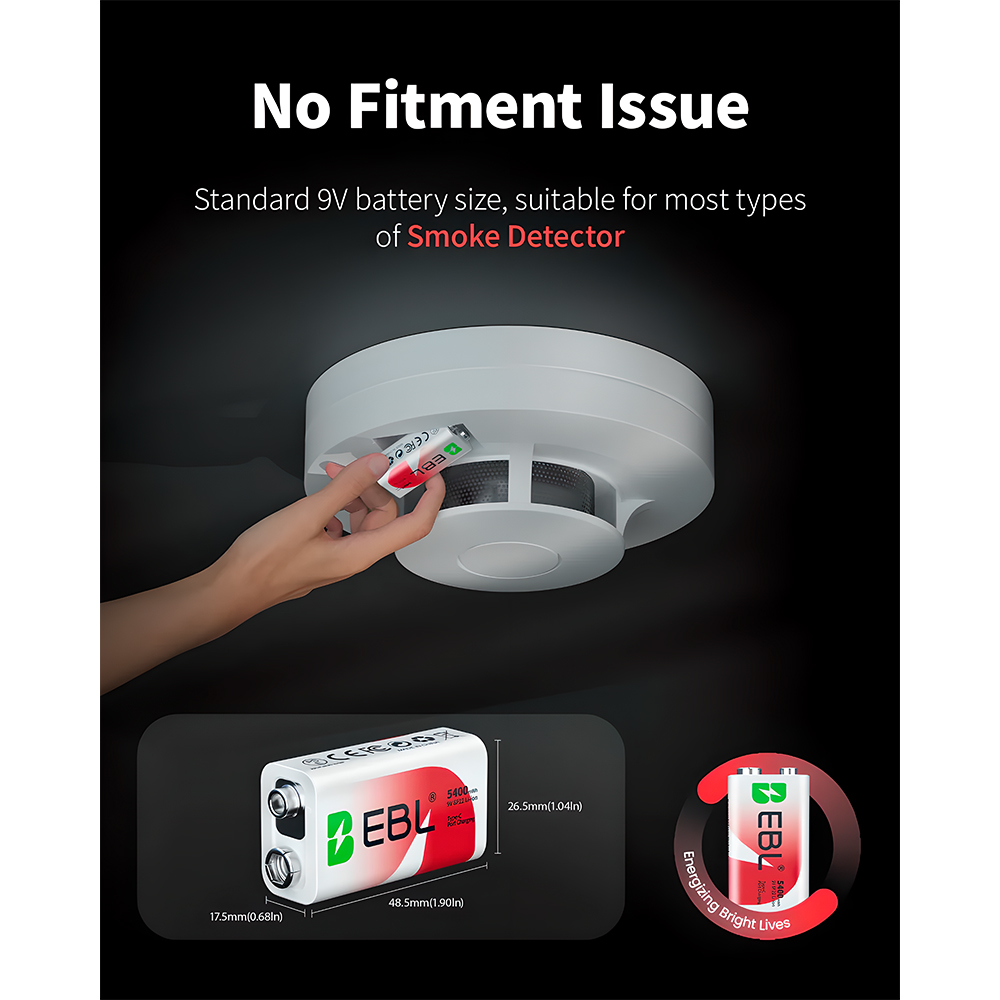 Kit 4 Bateria Recarregável EBL 600mAh Micro Carregamento