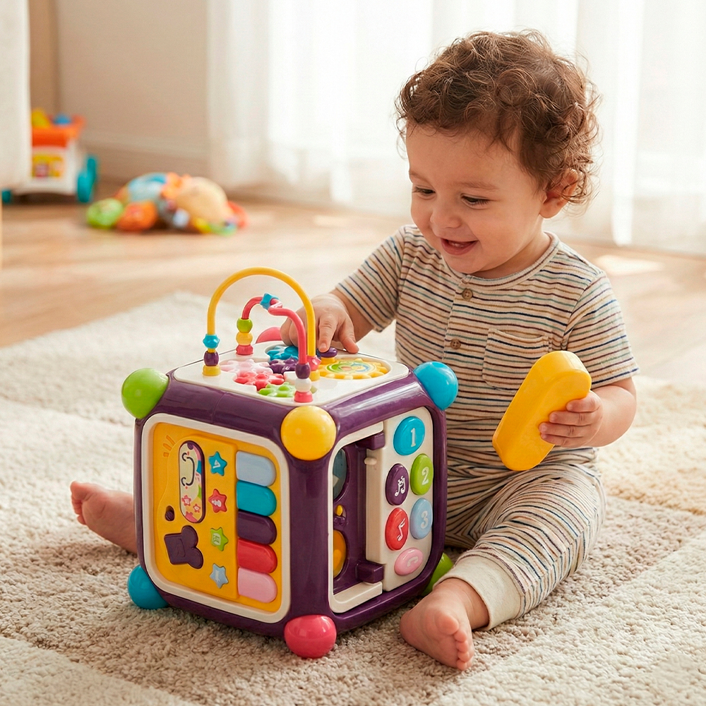Life Cubo Caixa de Atividades Sensoriais Montessori Criança