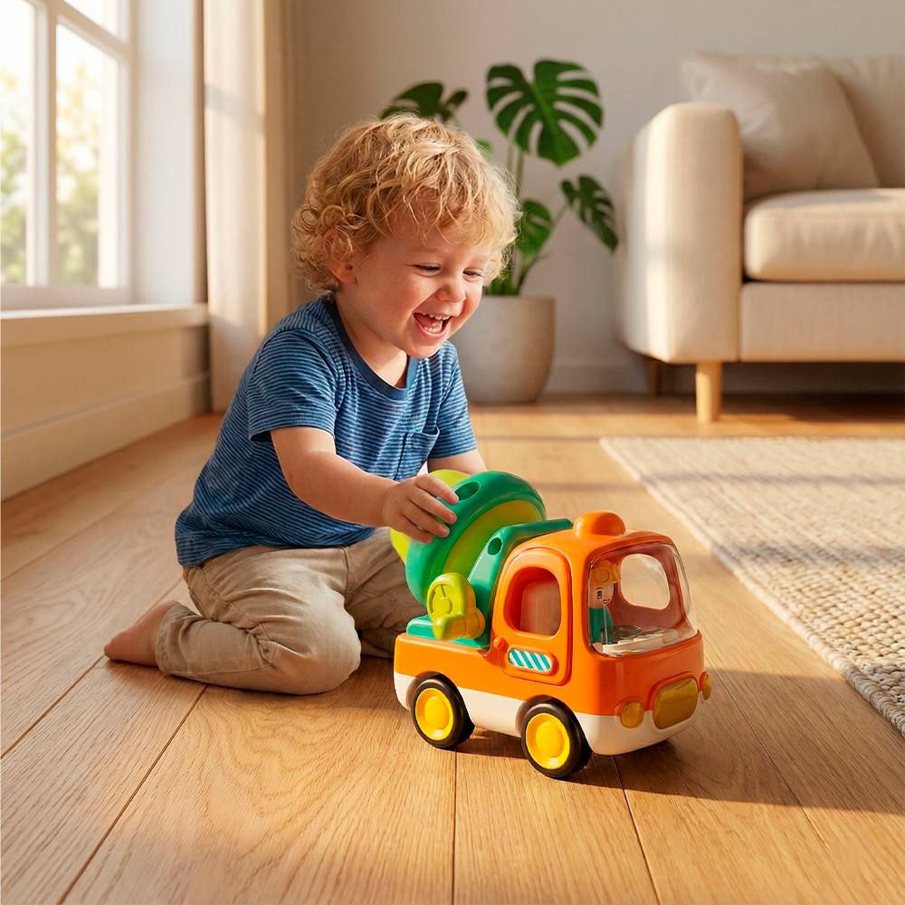 Life Caminhão Betoneira Infantil Brinquedo de Construção