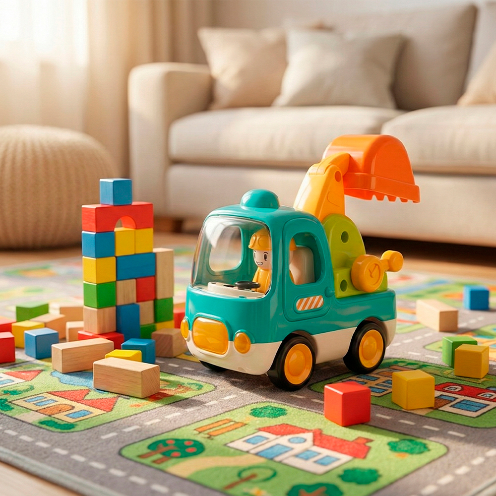 Life Escavadeira Infantil Brinquedo de Construção p/Criança
