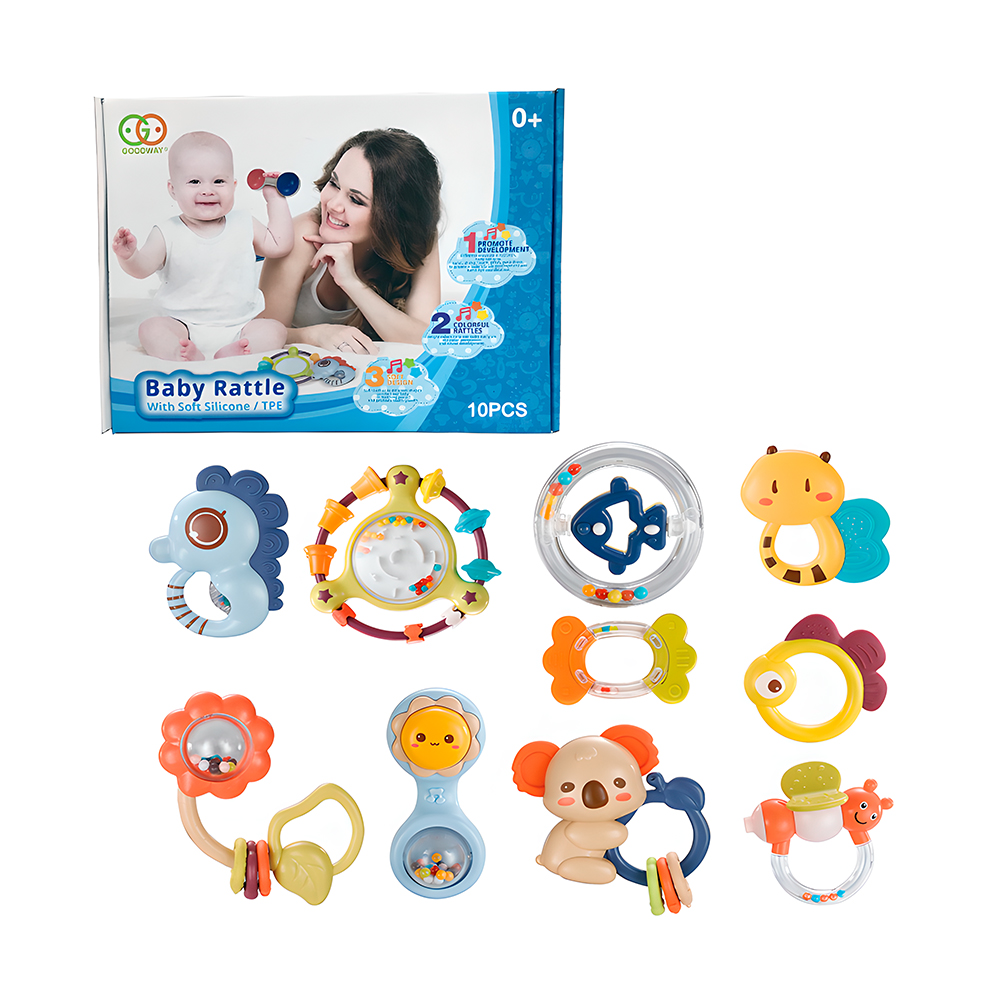 Kit Chocalhos Goodway 10 Peças Sensorial Educativo Som