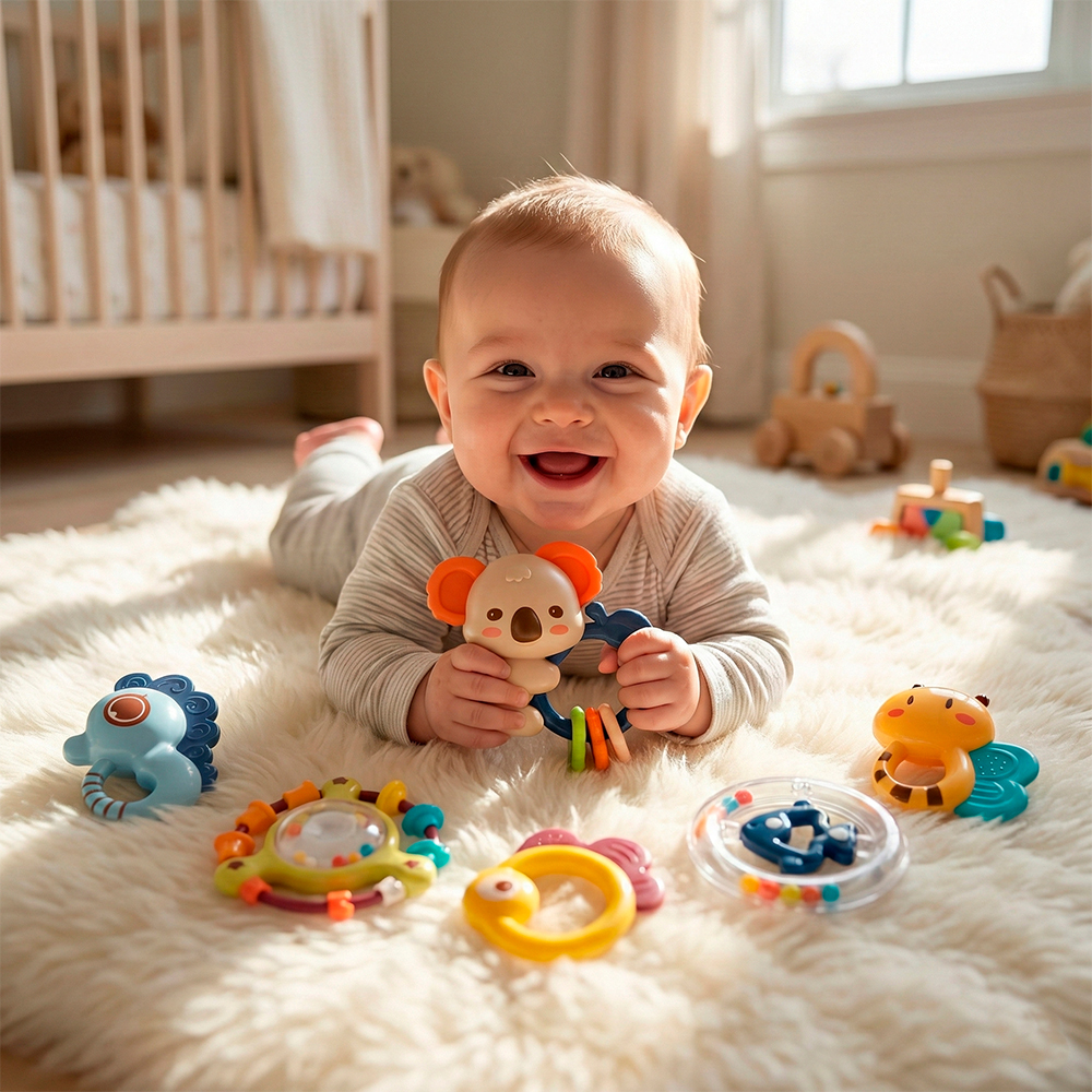 Kit Chocalhos Goodway 10 Peças Sensorial Educativo Som