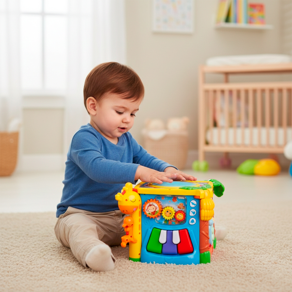 Life Cubo de Atividades Bebê Brinquedo Educativo Musical