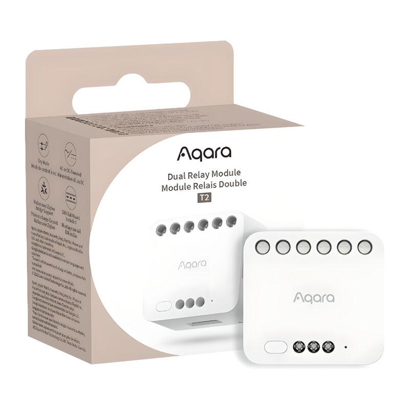 Modulo Relé Duplo Aqara T2 Automação Residencial Inteligente