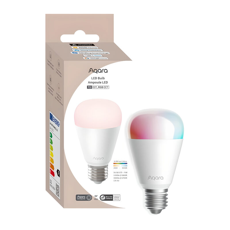Lâmpada Led Smart Aqara T2 E27 Rgb Color 75w Matter Thread