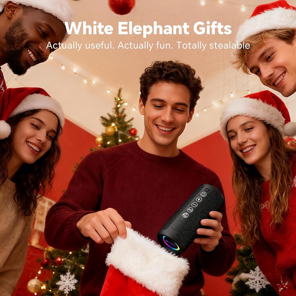 Caixa de Som Ortizan X10 Bluetooth 24W Portátil IPX7 LED