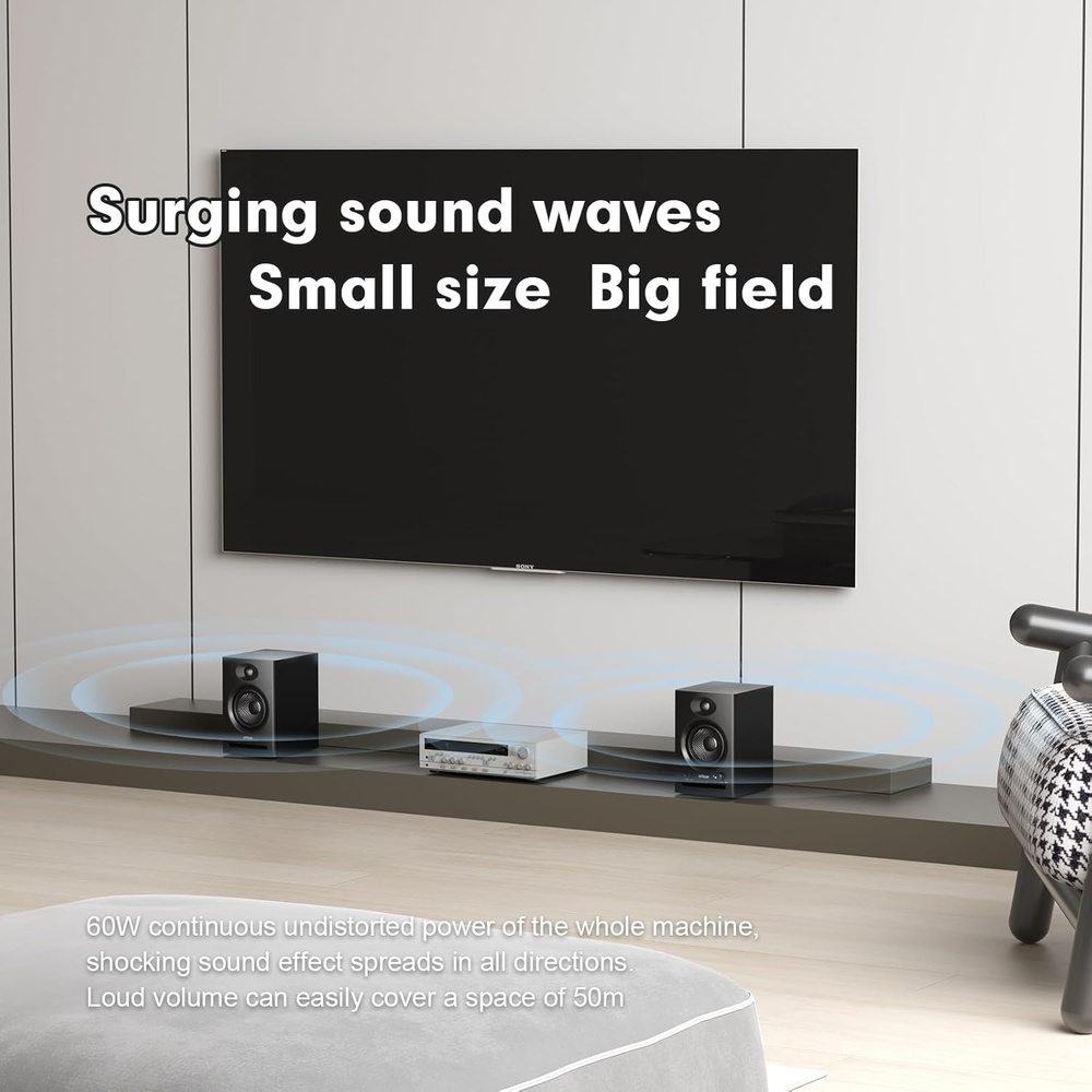 Caixas de Som Ortizan C7 Monitor Ativas 2.0 Bluetooth 5.3