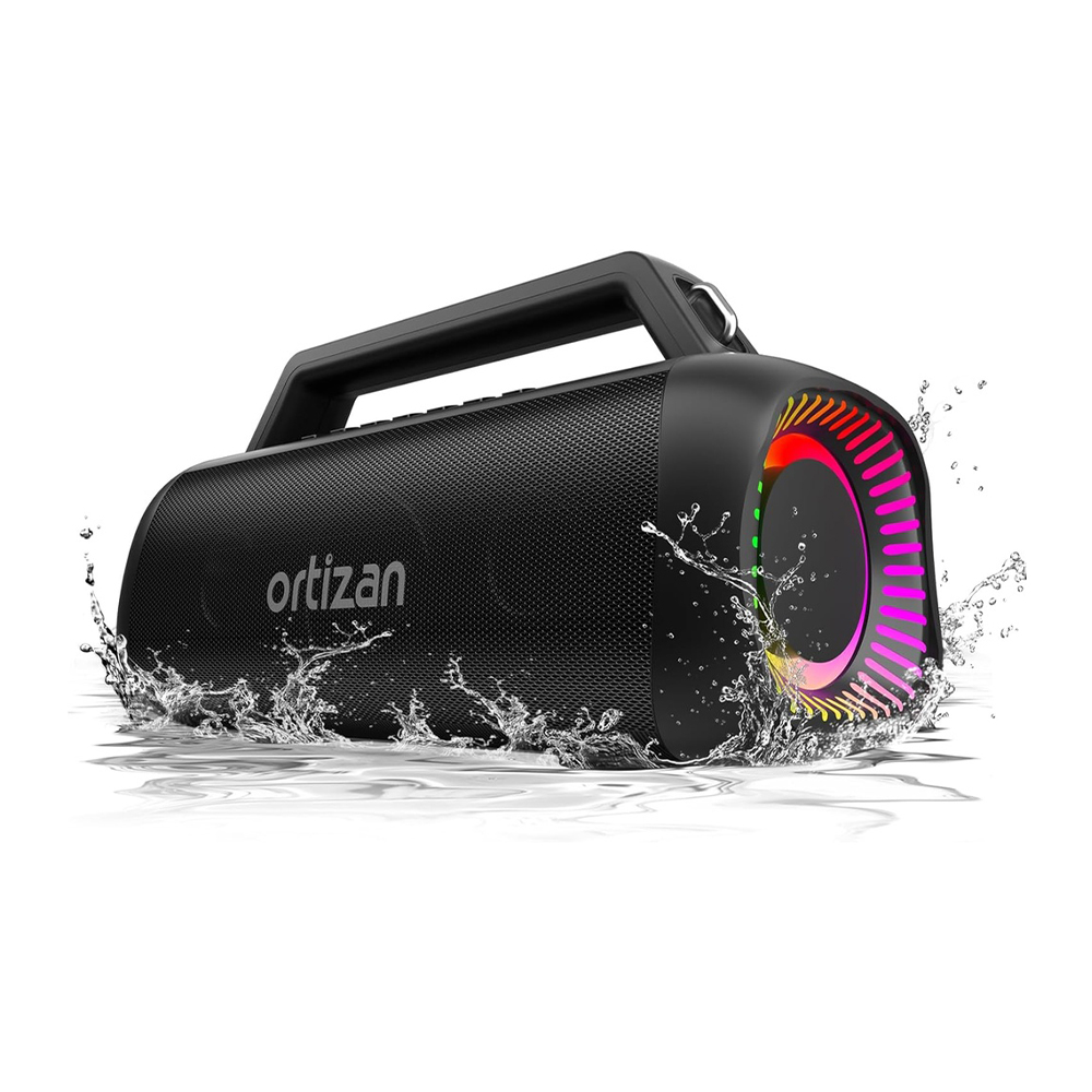 Caixa de Som Ortizan M12 Bluetooth 5.3 80W Portátil IPX7