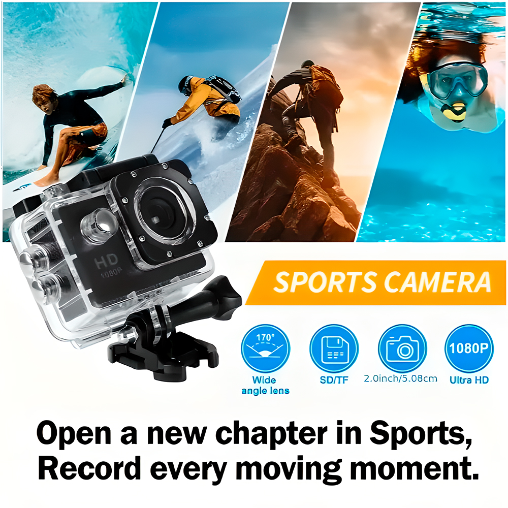 Câmera de Ação Life Akaso AT-L202 1080p Lente Grande Angular