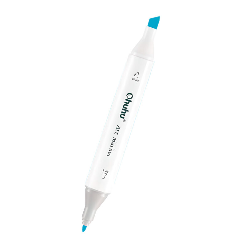 Marcador Álcool Ohuhu B111 Blue Ponta Dupla Profissional