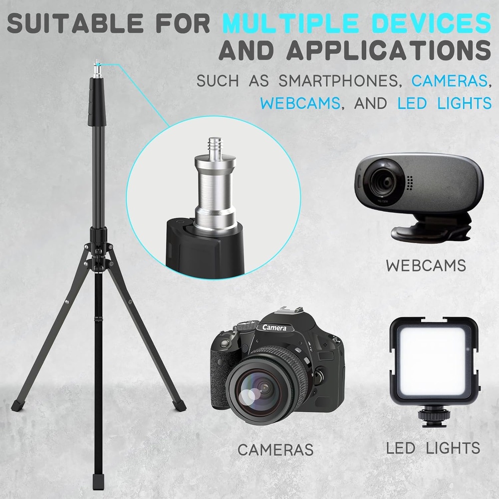 Tripé Ubeesize Celular Gooseneck 92 Pol. Controle Bluetooth