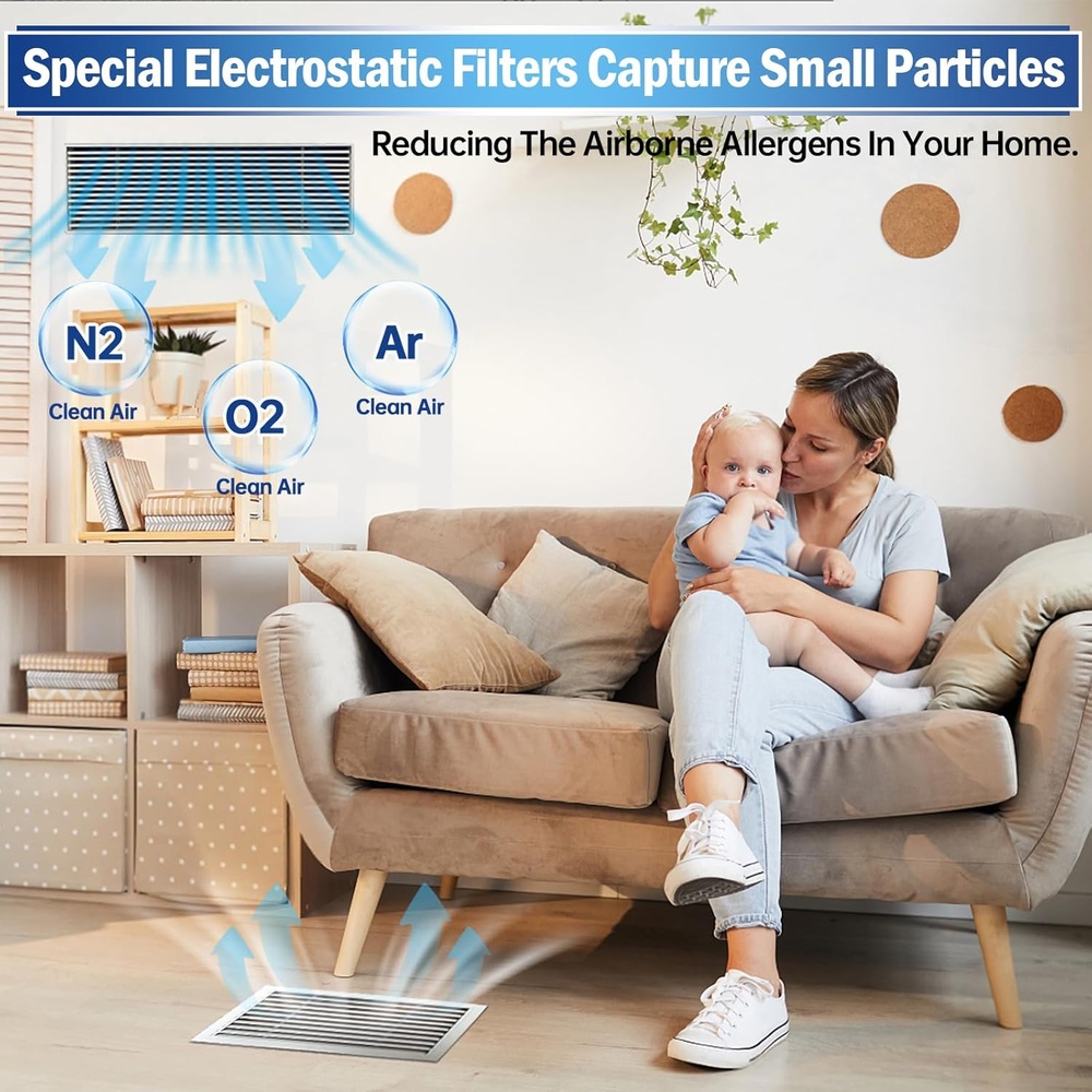 Filtro Ar Ventilação MERV 8 Ubeesize Kit 50 Cortável Grelha