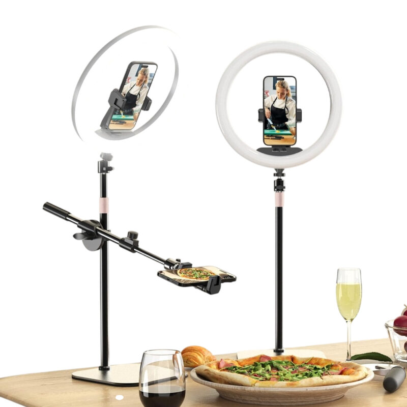 Ring Light Ubeesize 12 pol Mesa C/ Suporte Celular Gravação