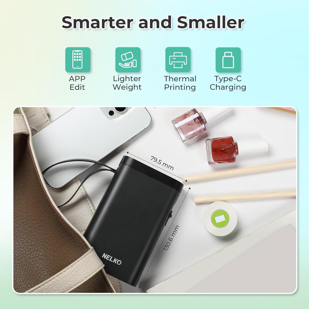 Impressora Etiquetas Nelko P21 Bluetooth Portátil com Fita