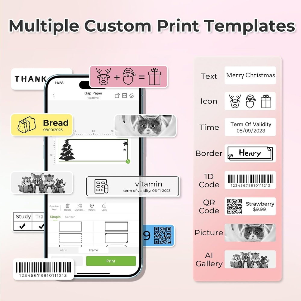 Rotuladora Térmica Nelko P21 Bluetooth Portátil com Fita