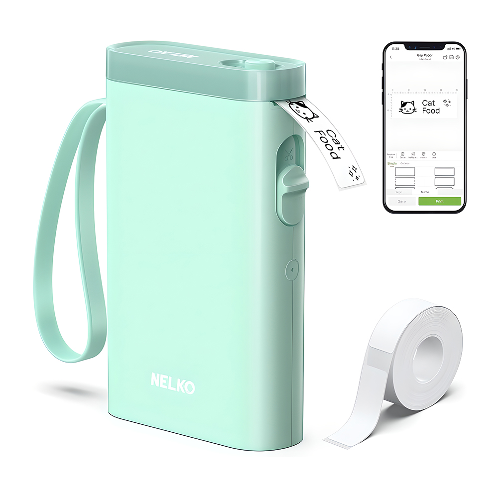 Impressora Etiquetas Nelko P21 Bluetooth Portátil Fita Verde