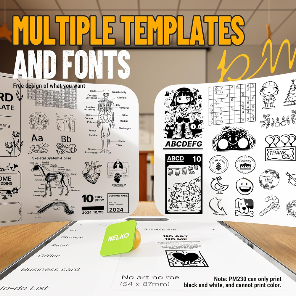 Impressora Etiquetas Nelko PM230 Bluet Portátil Kit 3 Rolos