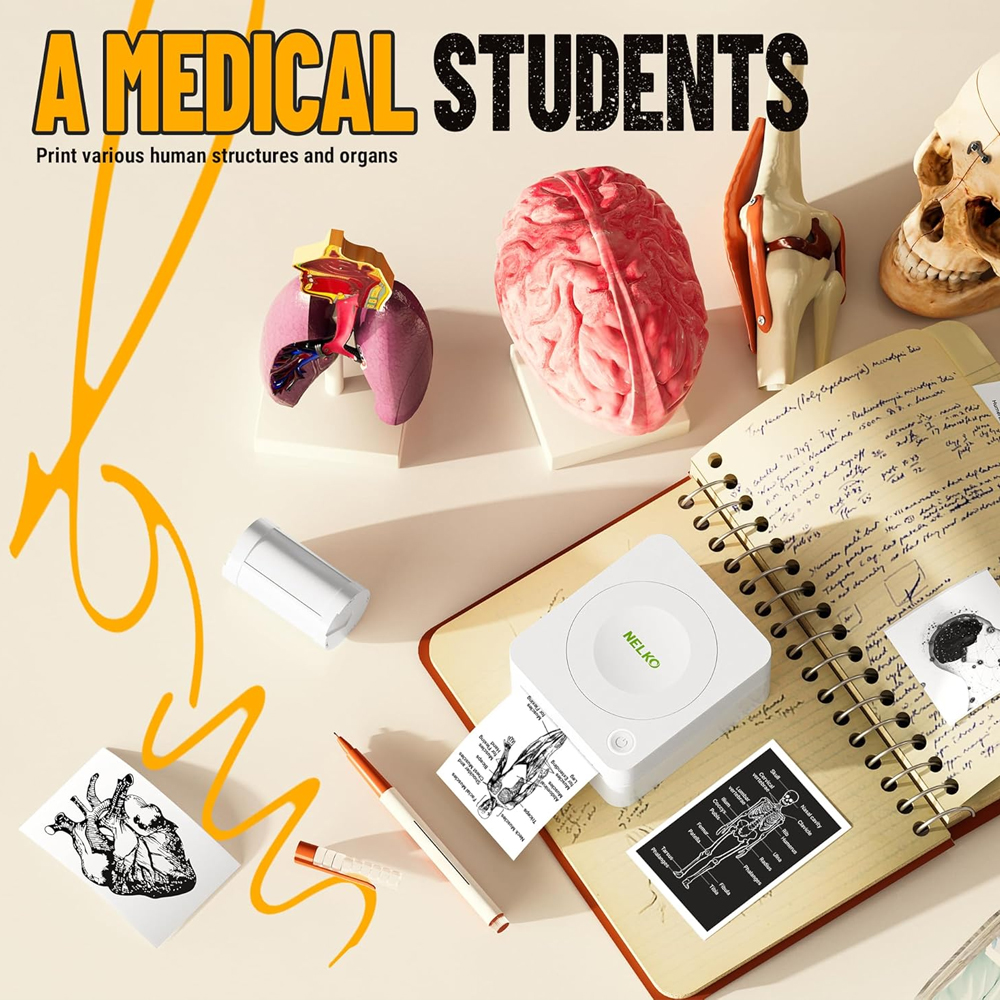 Impressora Etiquetas Nelko PM230 Bluet Portátil Kit 3 Rolos