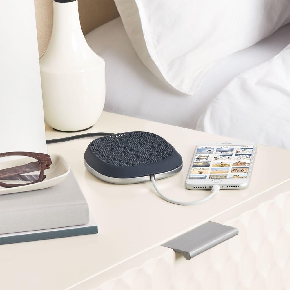 SanDisk iXpand Base 128GB para iPhone, Backup e Carregador