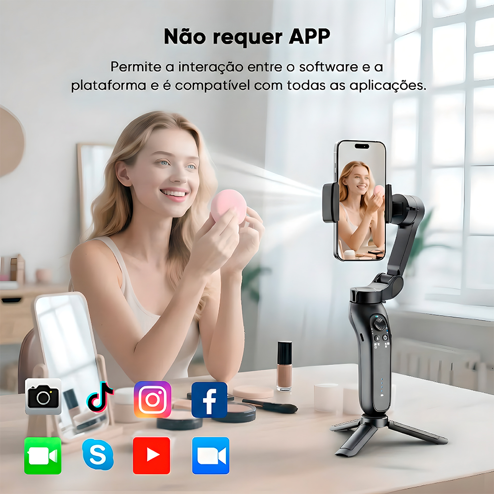 Gimbal Estabilizador Life L7BPro 3 Eixos Celular Smartphone