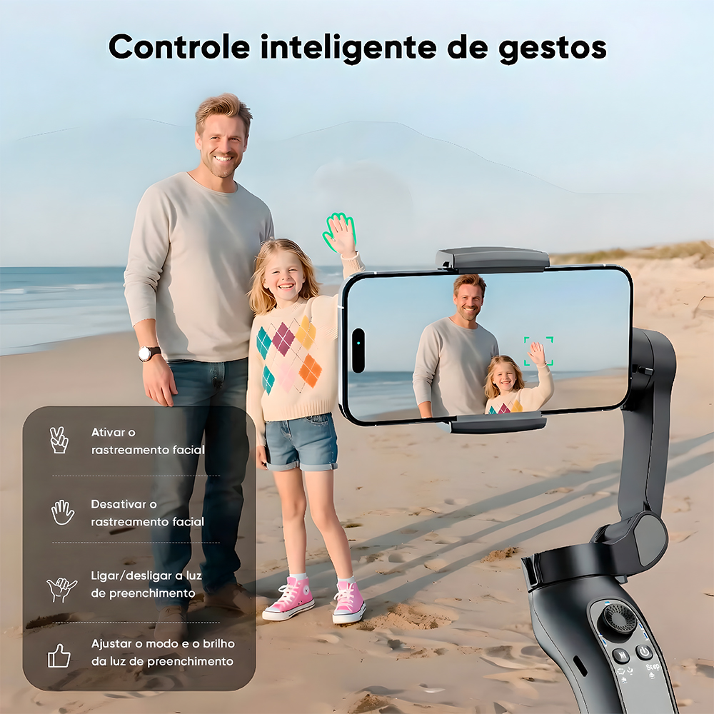 Gimbal Estabilizador Life L7BPro 3 Eixos Celular Smartphone