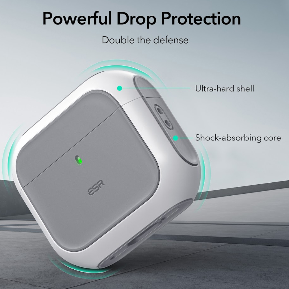 Capa ESR para AirPods 4 MagSafe Trava Magnética, Alça Branca