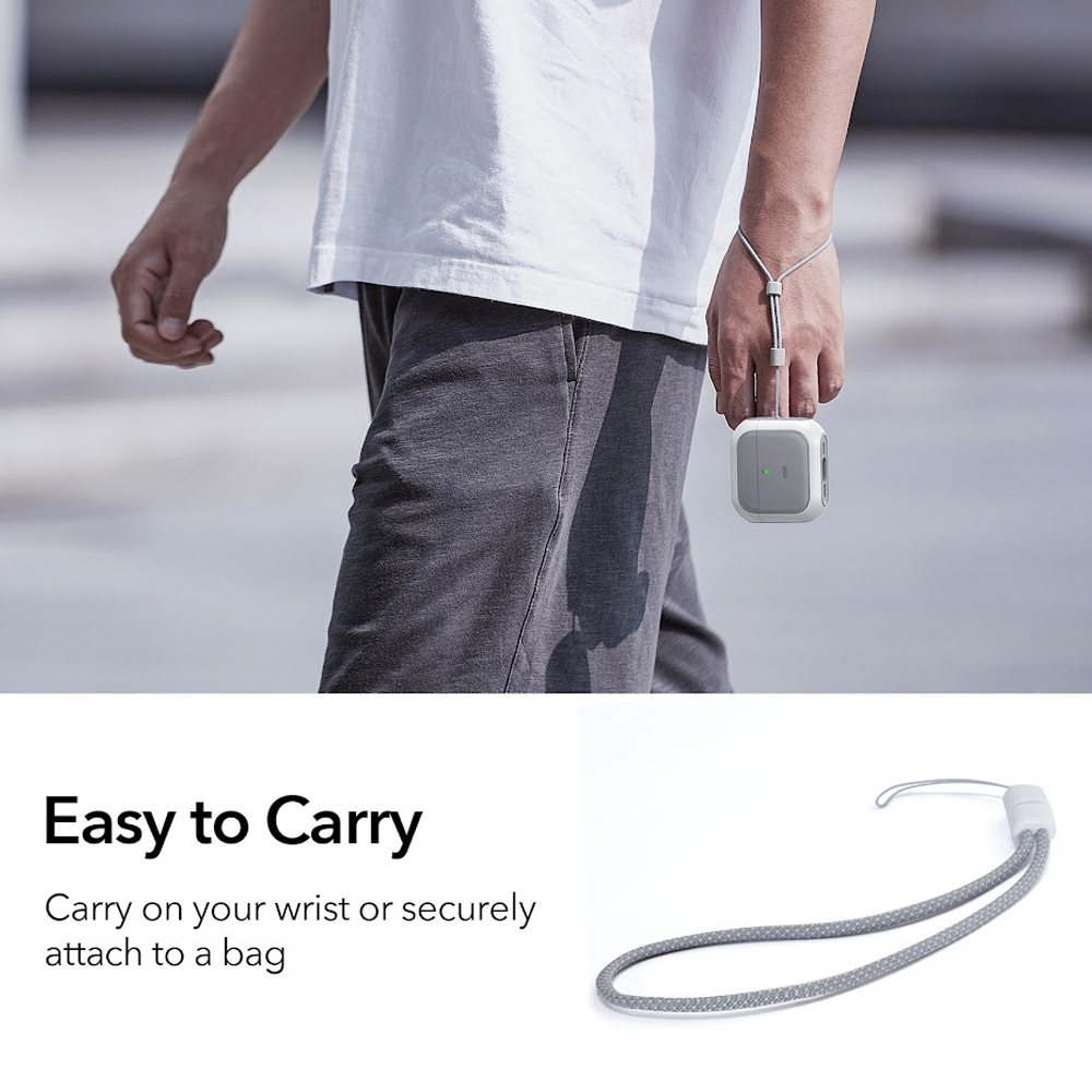 Capa ESR para AirPods 4 MagSafe Trava Magnética, Alça Branca