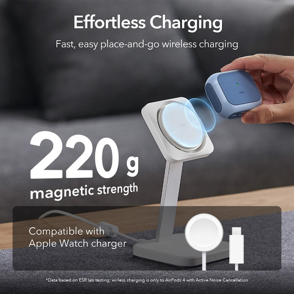 Capa ESR para AirPods 4 MagSafe Trava Magnética, Alça Azul