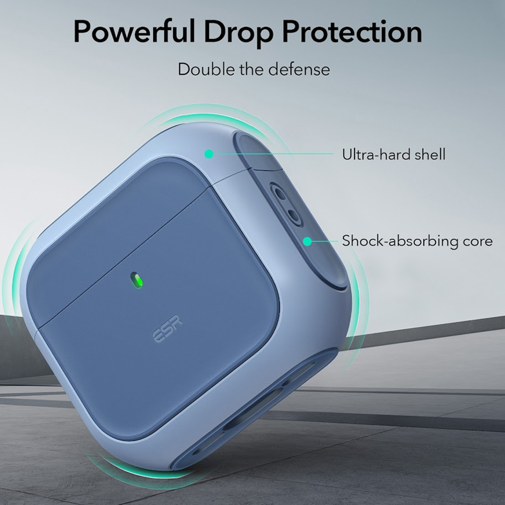 Capa ESR para AirPods 4 MagSafe Trava Magnética, Alça Azul