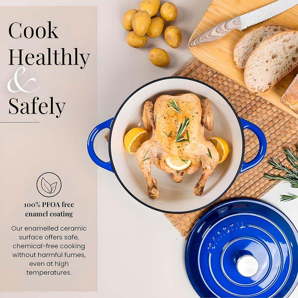 Panela Life Dutch Oven Ferro Fundido 6.4L Forno e Fogão