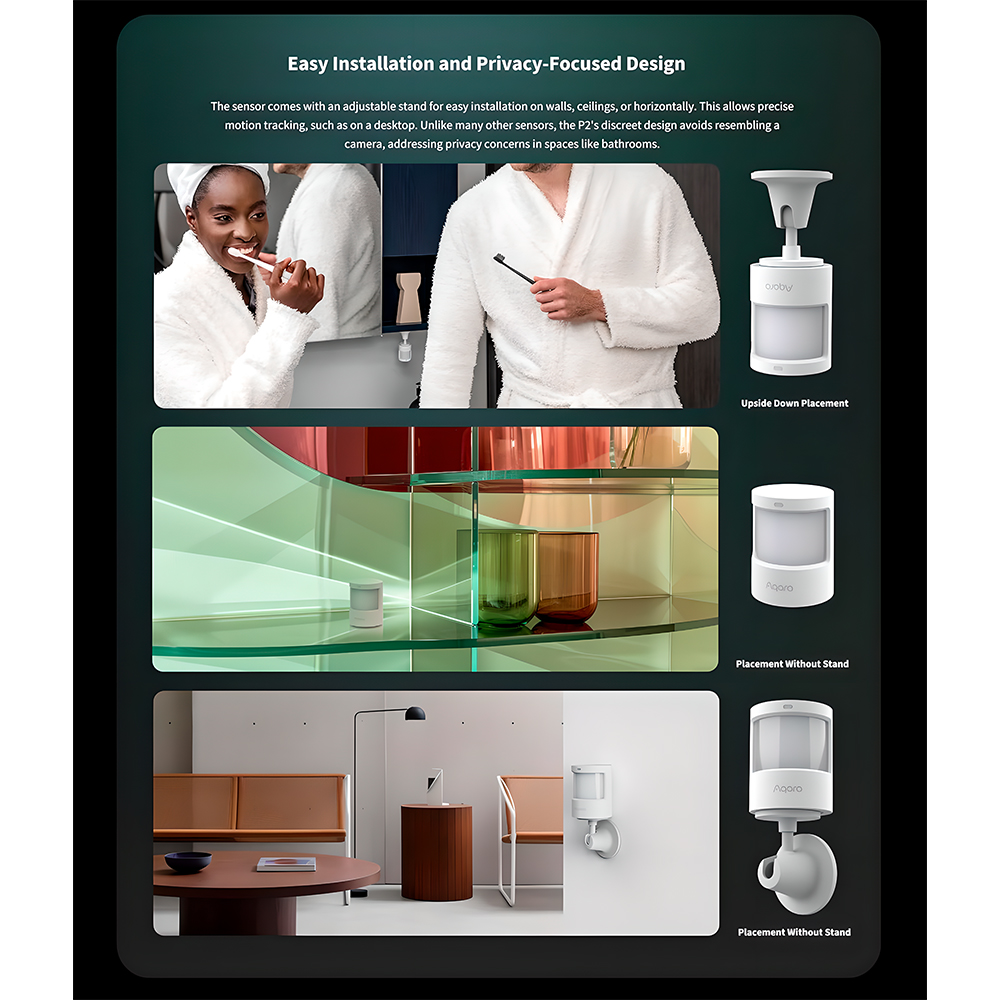 Sensor Movimento E Luz Aqara P2 Matter Casa Inteligente