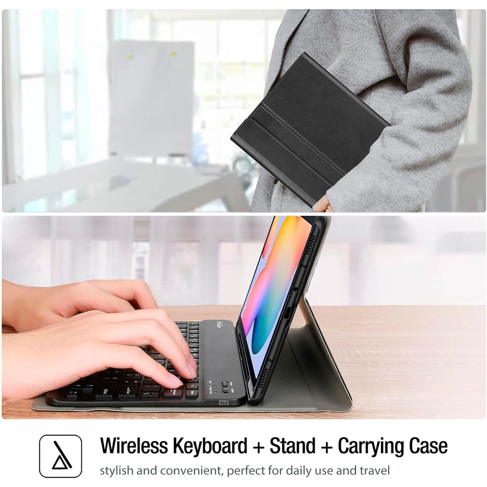Teclado Sem Fio Typecase para Samsung S6 Lite 10.4 Pol Preto