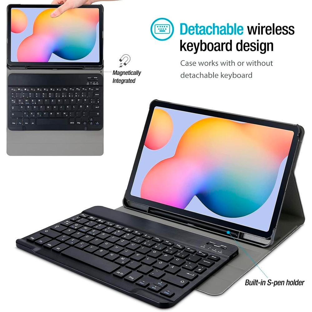 Teclado Sem Fio Typecase para Samsung S6 Lite 10.4 Pol Preto