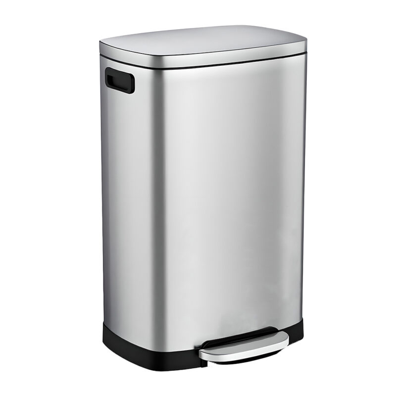 Lixeira Cozinha 50L Pedal Inox Tampa Soft Close Elpheco