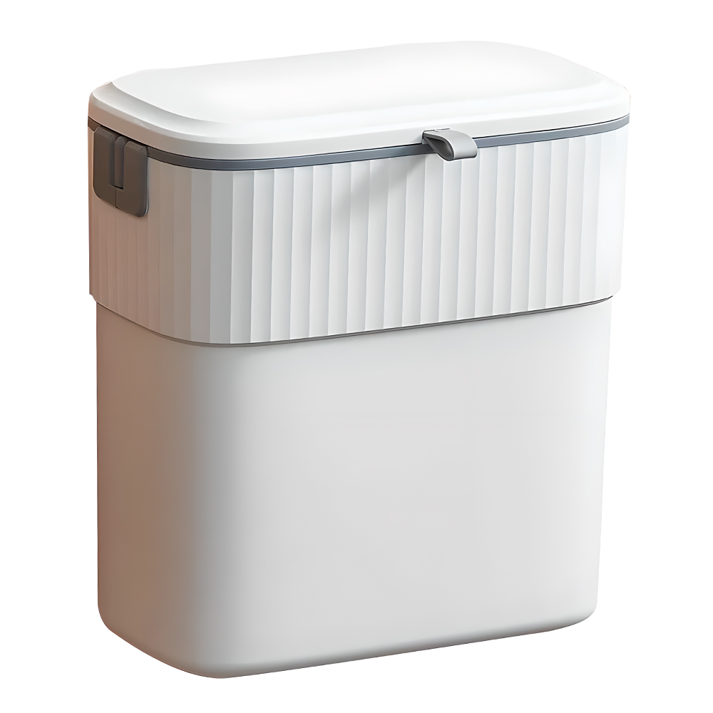 Lixeira Suspensa 9,5L Cozinha Plástica com Tampa Elpheco