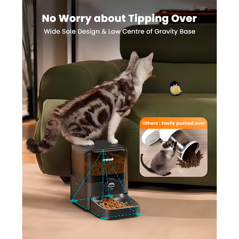 Comedouro Automático Programável 3L Oneisall p/Cães e Gatos